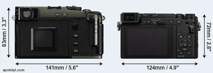 Comparison X-Pro3 or GX9 rear
