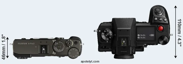 Compare X-Pro3 versus S1H top