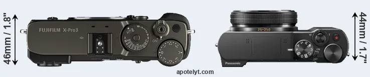Compare X-Pro3 versus ZS100 top