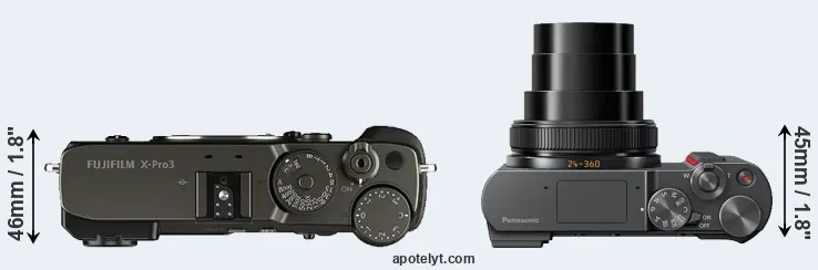 Compare X-Pro3 versus ZS200 top
