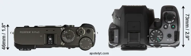 Compare X-Pro3 versus K-S2 top