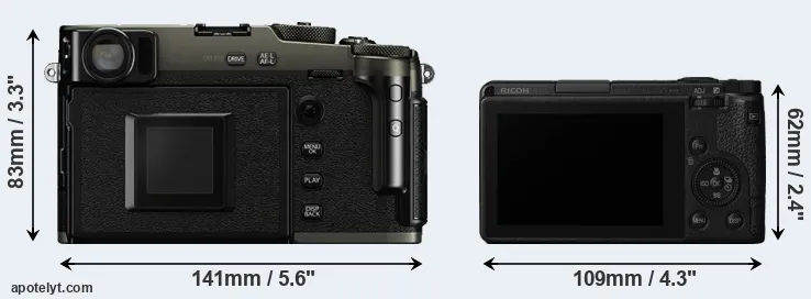 Comparison X-Pro3 or GR III rear