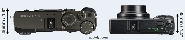 Compare X-Pro3 versus GR IIIx top