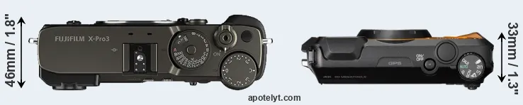 Compare X-Pro3 versus WG-6 top