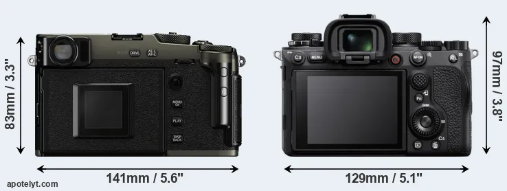 Comparison X-Pro3 or A1 rear