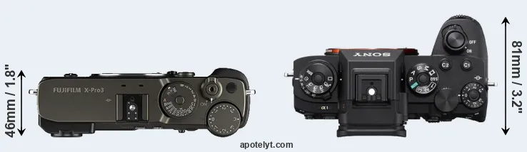Compare X-Pro3 versus A1 top
