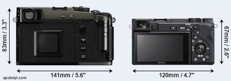 Comparison X-Pro3 or A6400 rear
