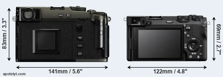 Comparison X-Pro3 or A6700 rear