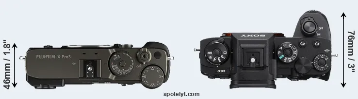 Compare X-Pro3 versus A9 II top
