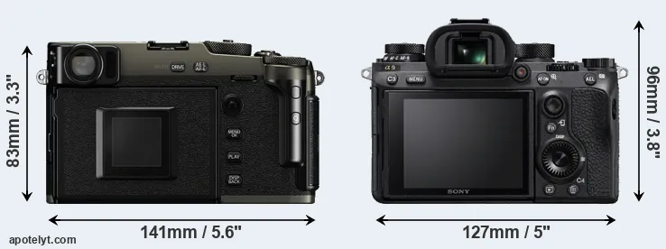 Comparison X-Pro3 or A9 rear