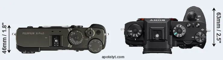 Compare X-Pro3 versus A9 top