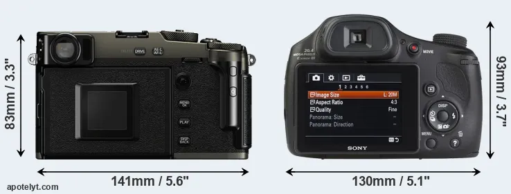 Comparison X-Pro3 or HX350 rear