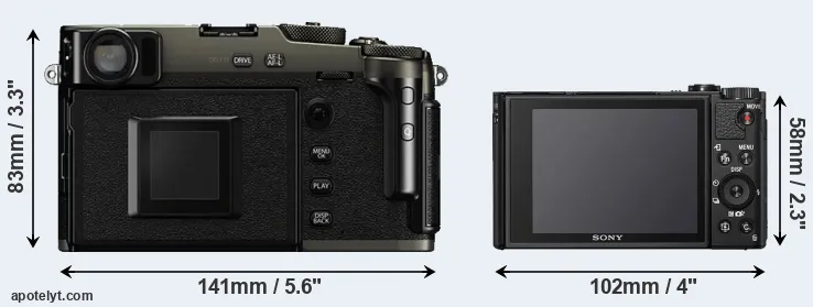 Comparison X-Pro3 or HX95 rear