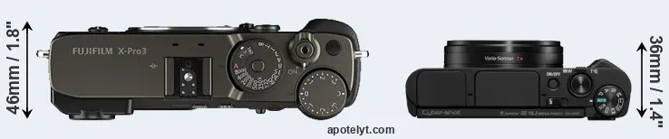 Compare X-Pro3 versus HX95 top