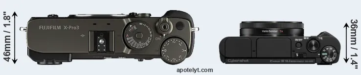 Compare X-Pro3 versus HX99 top