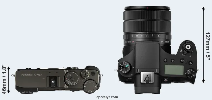 Compare X-Pro3 versus RX10 III top
