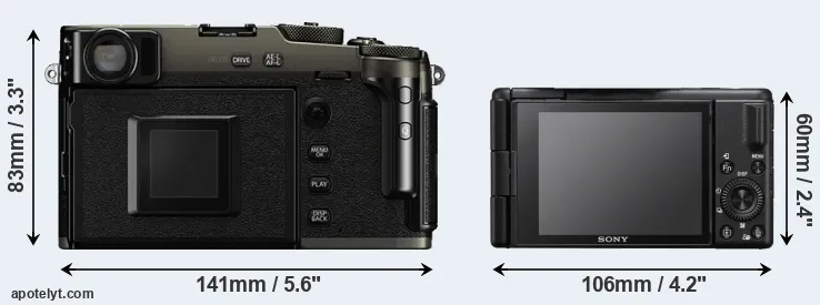 Comparison X-Pro3 or ZV-1 II rear