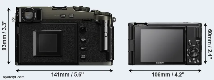 Comparison X-Pro3 or ZV-1F rear