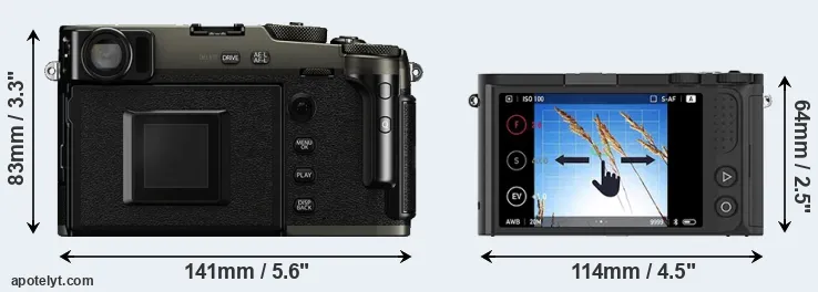 Comparison X-Pro3 or M1 rear