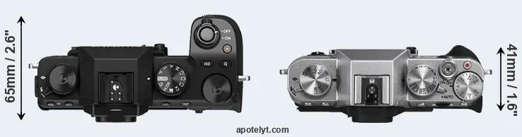 Compare X-S10 versus X-T10 top