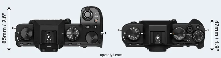 Compare X-S10 versus X-T30 II top