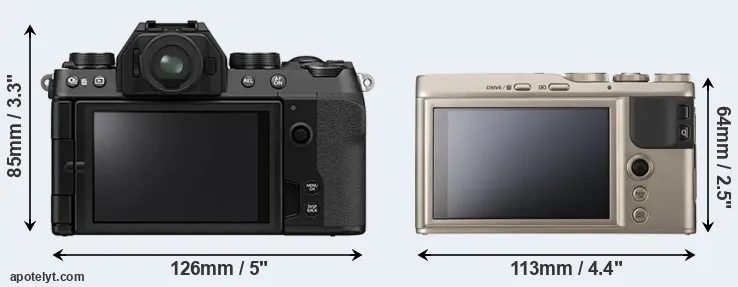 Comparison X-S10 or XF10 rear