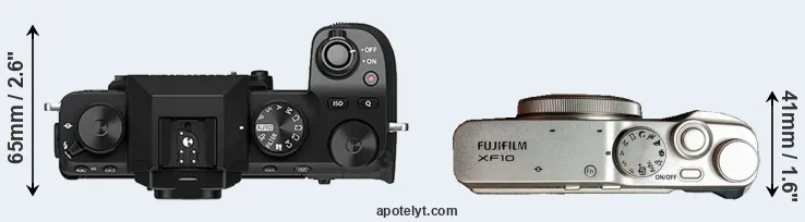 Compare X-S10 versus XF10 top