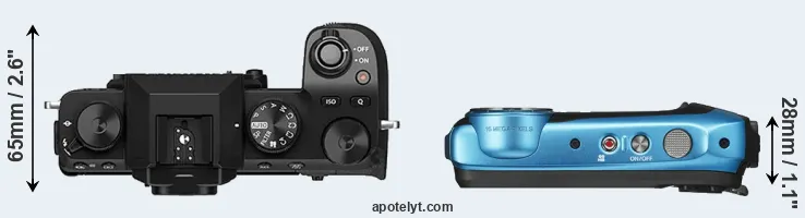 Compare X-S10 versus XP130 top