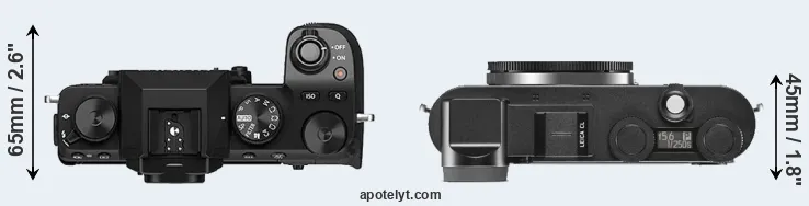 Compare X-S10 versus CL top