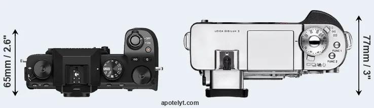 Compare X-S10 versus Digilux 3 top