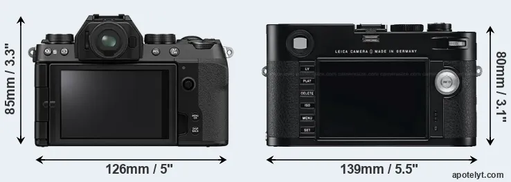 Comparison X-S10 or M Typ 240 rear
