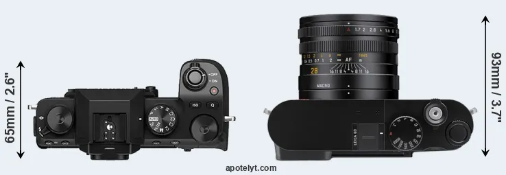 Compare X-S10 versus Q3 top