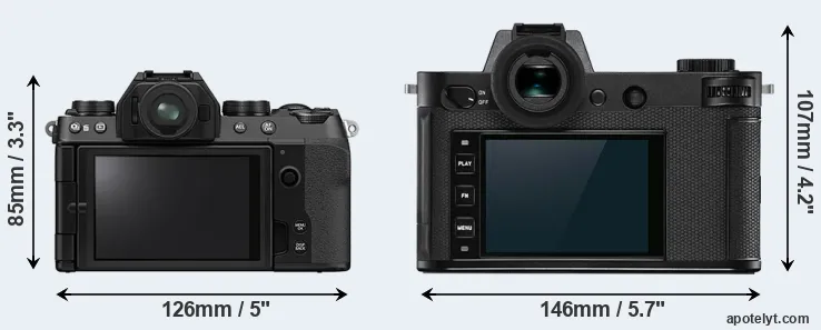 Comparison X-S10 or Leica SL2 rear
