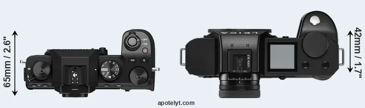 Compare X-S10 versus Leica SL2 top