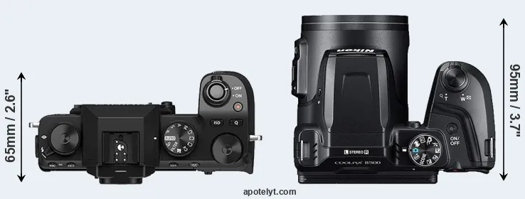 Compare X-S10 versus B500 top
