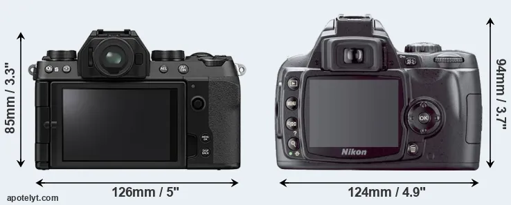 Comparison X-S10 or D40X rear