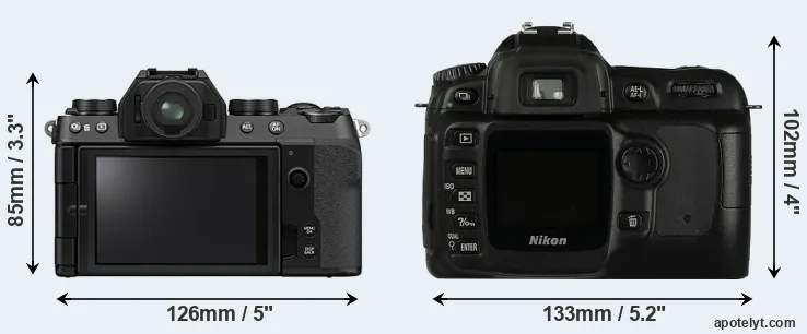 Comparison X-S10 or D50 rear