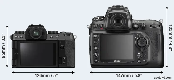 Comparison X-S10 or D700 rear