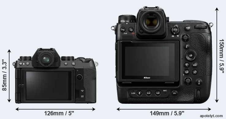 Comparison X-S10 or Z9 rear