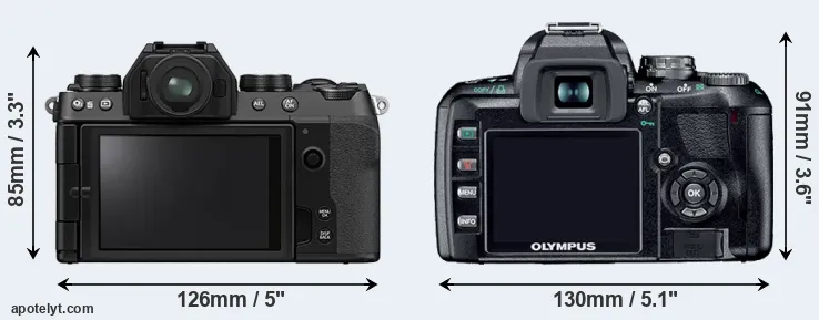 Comparison X-S10 or E-410 rear