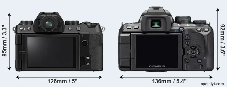 Comparison X-S10 or E-510 rear