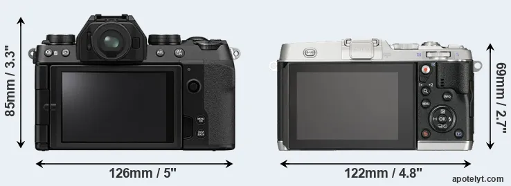 Comparison X-S10 or E-P5 rear