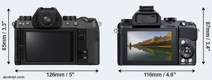 Comparison X-S10 or Stylus 1 rear