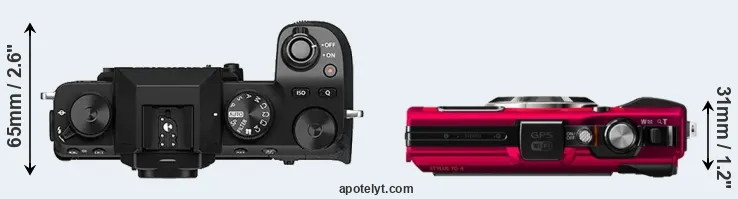 Compare X-S10 versus TG-4 top
