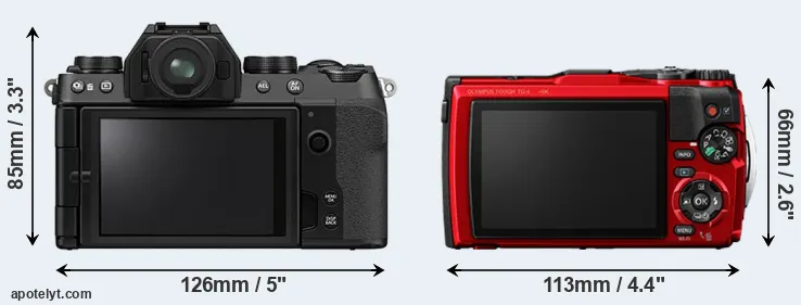 Comparison X-S10 or TG-6 rear