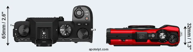 Compare X-S10 versus TG-6 top