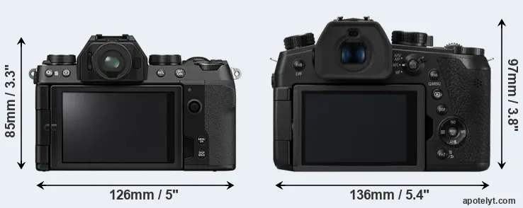 Comparison X-S10 or FZ1000 II rear