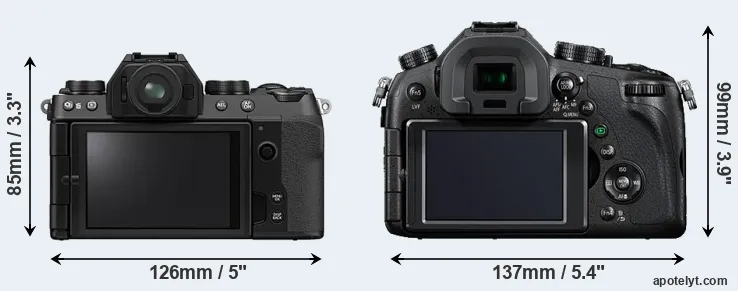 Comparison X-S10 or FZ1000 rear