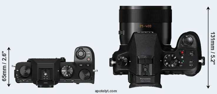 Compare X-S10 versus FZ1000 top