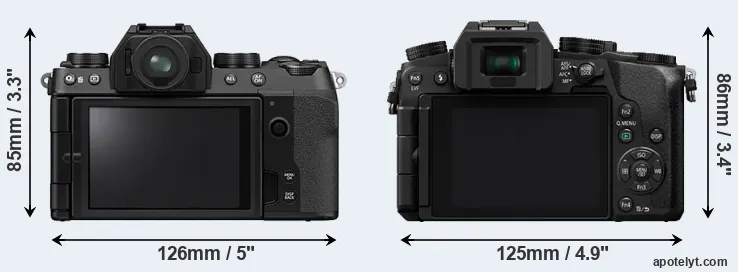 Comparison X-S10 or G7 rear